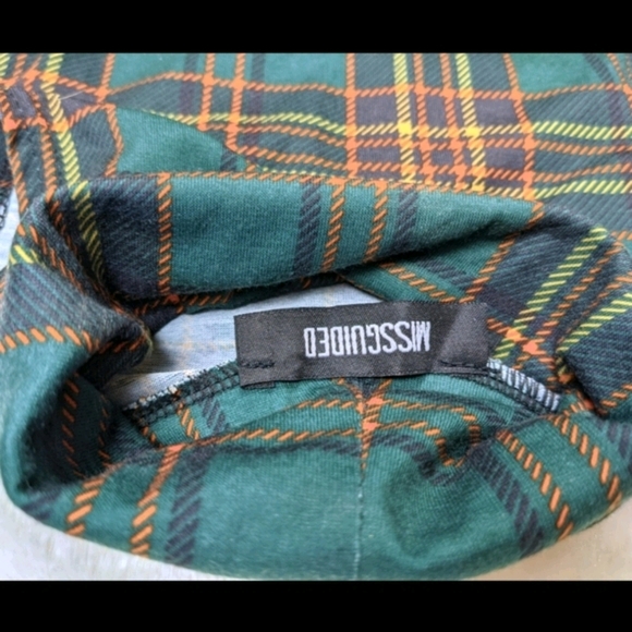 Missguided Green Midi Tartan Dress - Picture 2 of 4